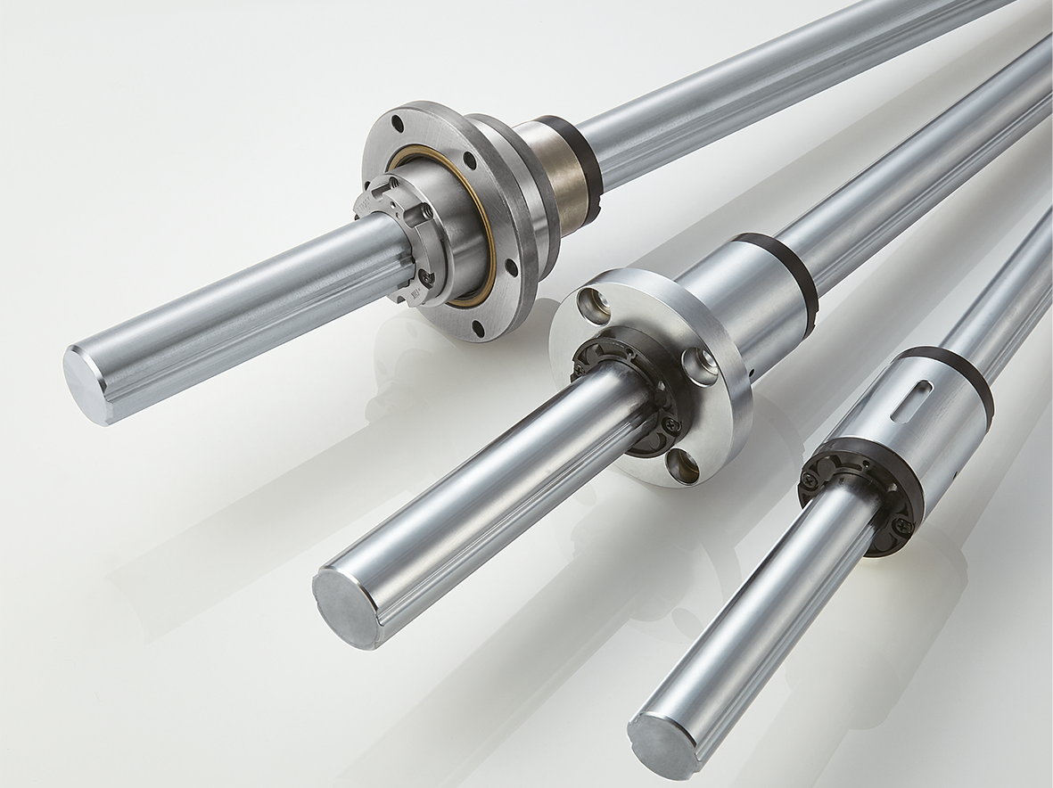 Space-saving ball splines of the LT-X, LF-X, and LTR-V series for high-speed operation 